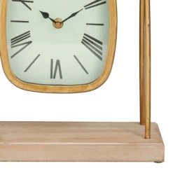 Distressed Gold Frame Square Tabletop Clock-Kirkland's Home New