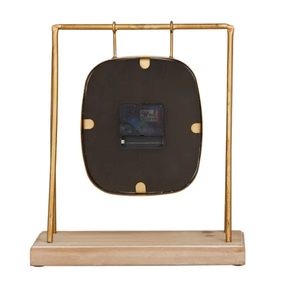 Distressed Gold Frame Square Tabletop Clock-Kirkland's Home New