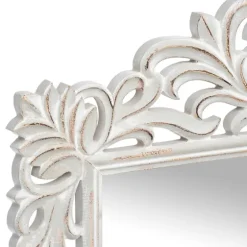 Distressed Gray Carved Ornate Scroll Mirror-Kirkland's Home Online