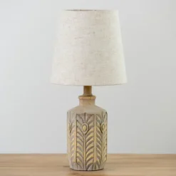 Distressed Gray Carved Table Lamp-Kirkland's Home Flash Sale