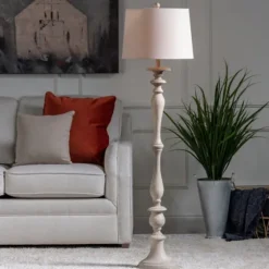 Distressed Gray Finish Floor Lamp-Kirkland's Home Online