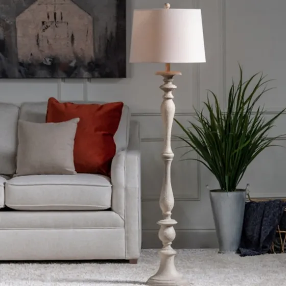 Distressed Gray Finish Floor Lamp-Kirkland's Home Online