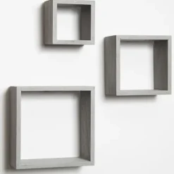 Distressed Gray Floating Box Shelves, Set Of 3-Kirkland's Home Cheap