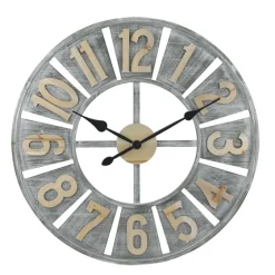 Distressed Gray Wood Wall Clock-Kirkland's Home Fashion