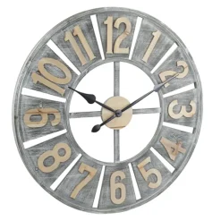 Distressed Gray Wood Wall Clock-Kirkland's Home Fashion