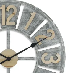 Distressed Gray Wood Wall Clock-Kirkland's Home Fashion