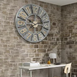 Distressed Gray Wood Wall Clock-Kirkland's Home Fashion