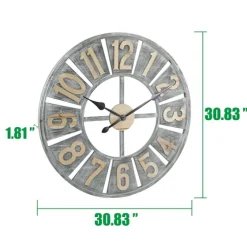 Distressed Gray Wood Wall Clock-Kirkland's Home Fashion