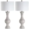 Distressed Ivory Faux Wood Table Lamps, Set Of 2-Kirkland's Home New