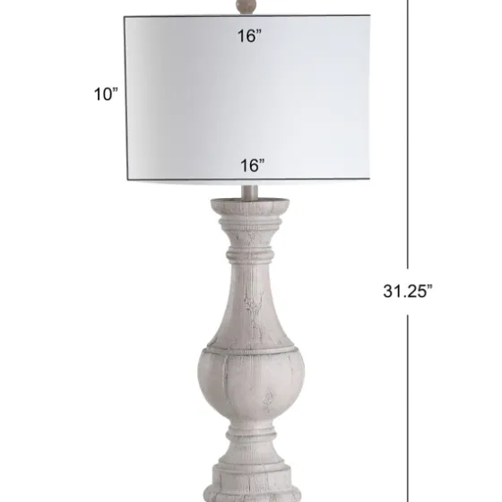 Distressed Ivory Faux Wood Table Lamps, Set Of 2-Kirkland's Home New