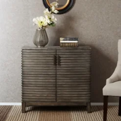 Distressed Linear 2-Door Wooden Chest-Kirkland's Home Cheap