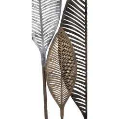 Distressed Metal Carved Leaves Wall Plaque-Kirkland's Home Online