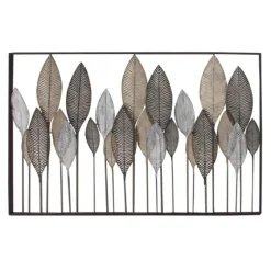 Distressed Metal Carved Leaves Wall Plaque-Kirkland's Home Online