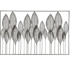 Distressed Metal Carved Leaves Wall Plaque-Kirkland's Home Online