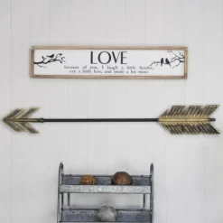 Distressed Metal Decorative Arrow Wall Plaque-Kirkland's Home Outlet