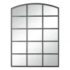Distressed Metal Windowpane Arched Mirror-Kirkland's Home Discount