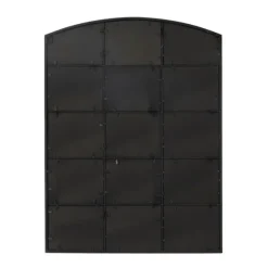 Distressed Metal Windowpane Arched Mirror-Kirkland's Home Discount