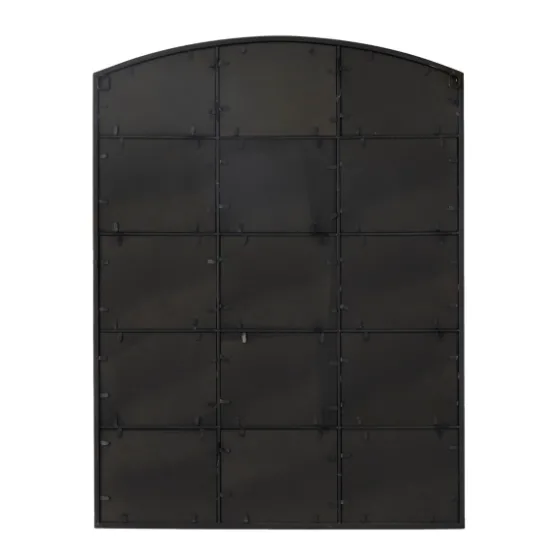 Distressed Metal Windowpane Arched Mirror-Kirkland's Home Discount