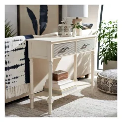 Distressed Natural Ronan 2-Drawer Console Table-Kirkland's Home Fashion