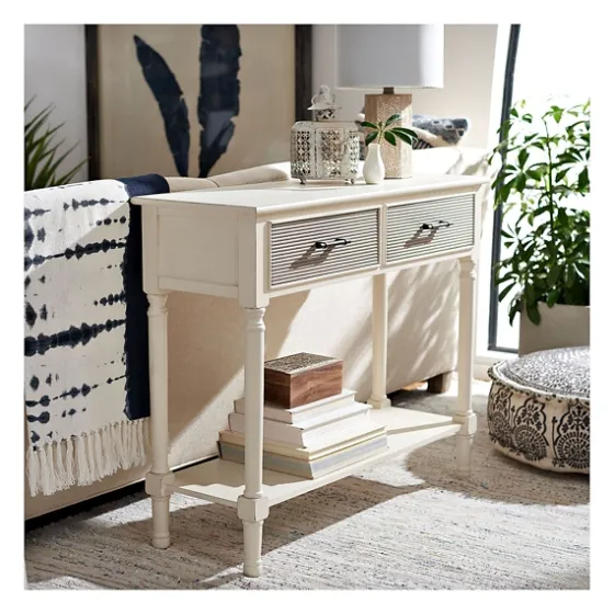 Distressed Natural Ronan 2-Drawer Console Table-Kirkland's Home Fashion