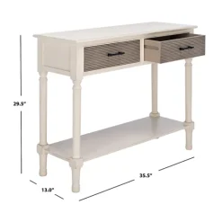 Distressed Natural Ronan 2-Drawer Console Table-Kirkland's Home Fashion