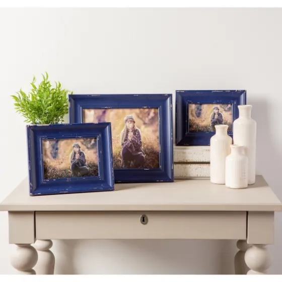 Distressed Navy Farmhouse Frame, 8X10-Kirkland's Home Hot