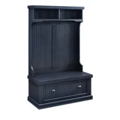 Distressed Navy Seanan Storage Hall Tree-Kirkland's Home New
