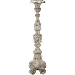 Distressed Ornate Candle Holder, 28 In.-Kirkland's Home Sale
