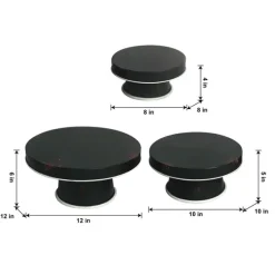 Distressed Pedestal Trays, Set Of 3-Kirkland's Home Outlet