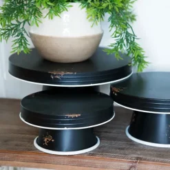 Distressed Pedestal Trays, Set Of 3-Kirkland's Home Outlet