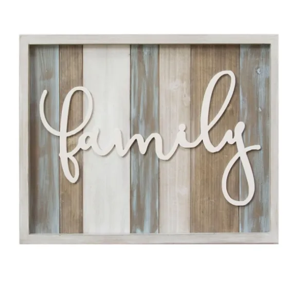 Distressed Planks Family Framed Plaque-Kirkland's Home Online
