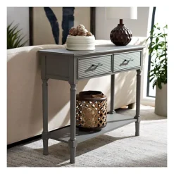 Distressed Ronan 2-Drawer Console Table-Kirkland's Home Fashion