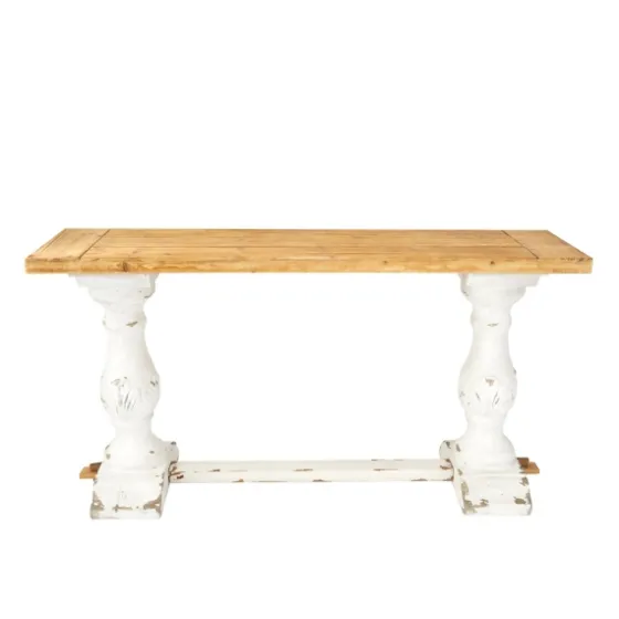 Distressed Rustic Carved Console Table-Kirkland's Home Clearance