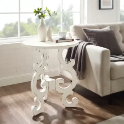 Distressed Scrollwork Accent Table-Kirkland's Home New