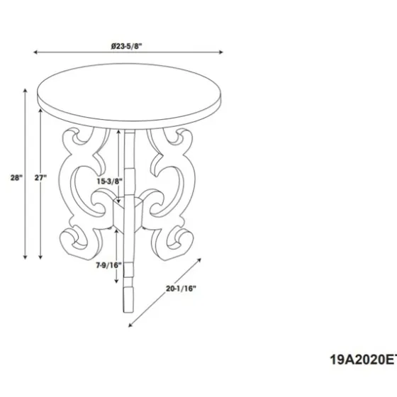 Distressed Scrollwork Accent Table-Kirkland's Home New