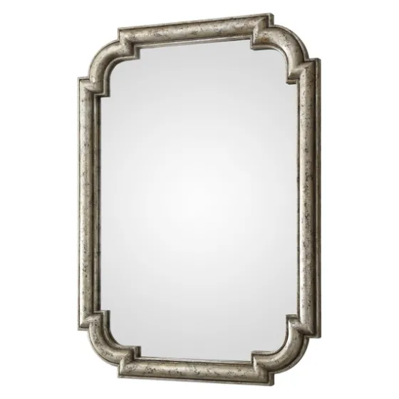 Distressed Silver Leaf Wooden Frame Wall Mirror-Kirkland's Home Discount