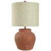 Distressed Terracotta Round Table Lamp-Kirkland's Home Fashion