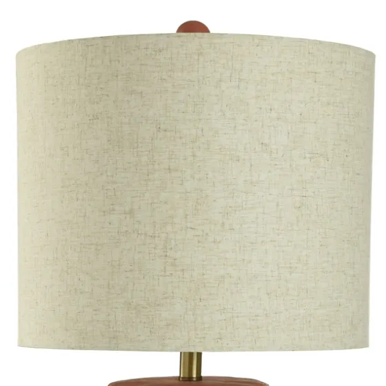 Distressed Terracotta Round Table Lamp-Kirkland's Home Fashion
