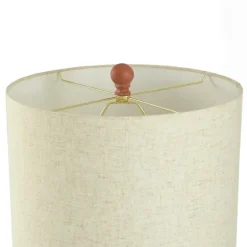 Distressed Terracotta Round Table Lamp-Kirkland's Home Fashion