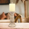 Distressed Turned Wood Candle Holder, 8 In.-Kirkland's Home Best Sale