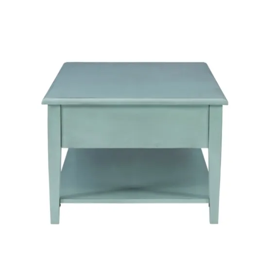 Distressed Turquoise Wood 3-Drawer Coffee Table-Kirkland's Home Fashion