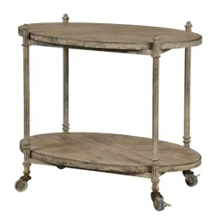 Distressed Vintage Rolling Cart Accent Table-Kirkland's Home Cheap