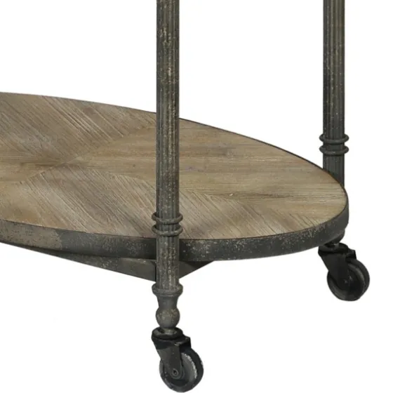 Distressed Vintage Rolling Cart Accent Table-Kirkland's Home Cheap