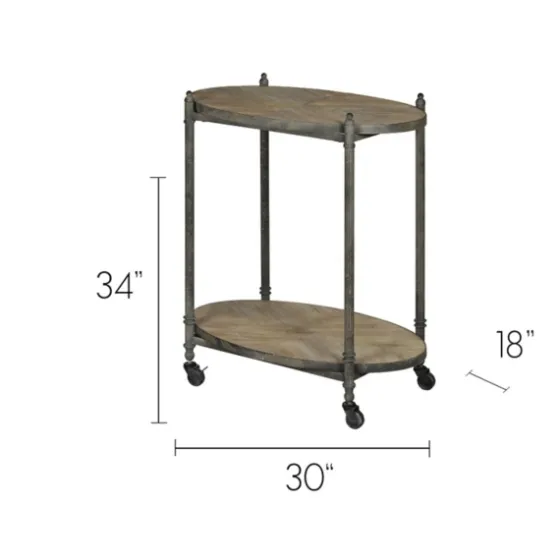 Distressed Vintage Rolling Cart Accent Table-Kirkland's Home Cheap