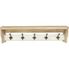 Distressed Wall Shelf With Hooks-Kirkland's Home Outlet