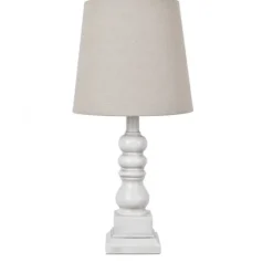 Distressed White Candlestick Table Lamp-Kirkland's Home Sale