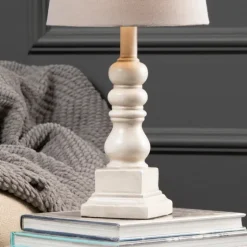 Distressed White Candlestick Table Lamp-Kirkland's Home Sale
