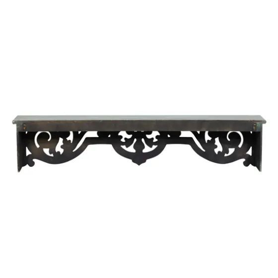 Distressed White Carved Wood Wall Shelf-Kirkland's Home Discount