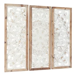 Distressed White Floral Wall Plaques, Set Of 3-Kirkland's Home Best Sale