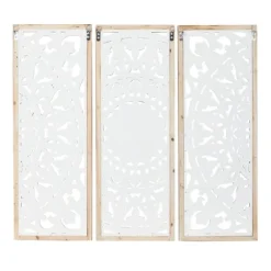 Distressed White Floral Wall Plaques, Set Of 3-Kirkland's Home Best Sale